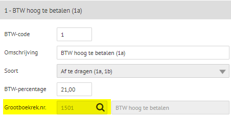 Kan ik een BTW code opgeven in mijn memoriaal boeking?